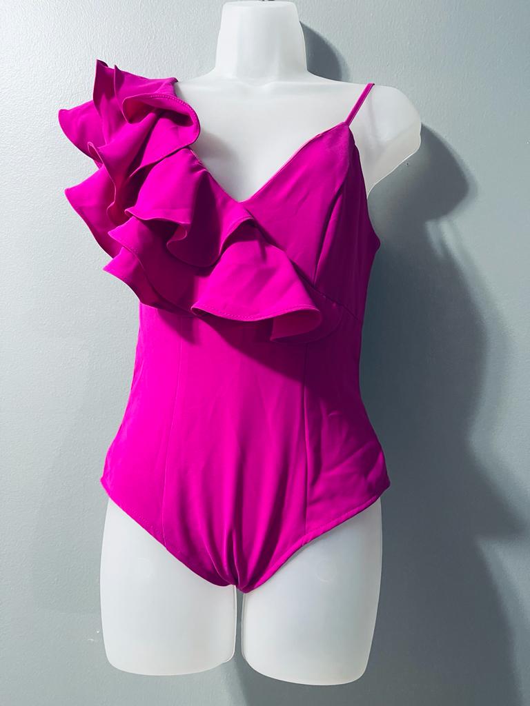 Tea Cup Neon Pink Bodysuit