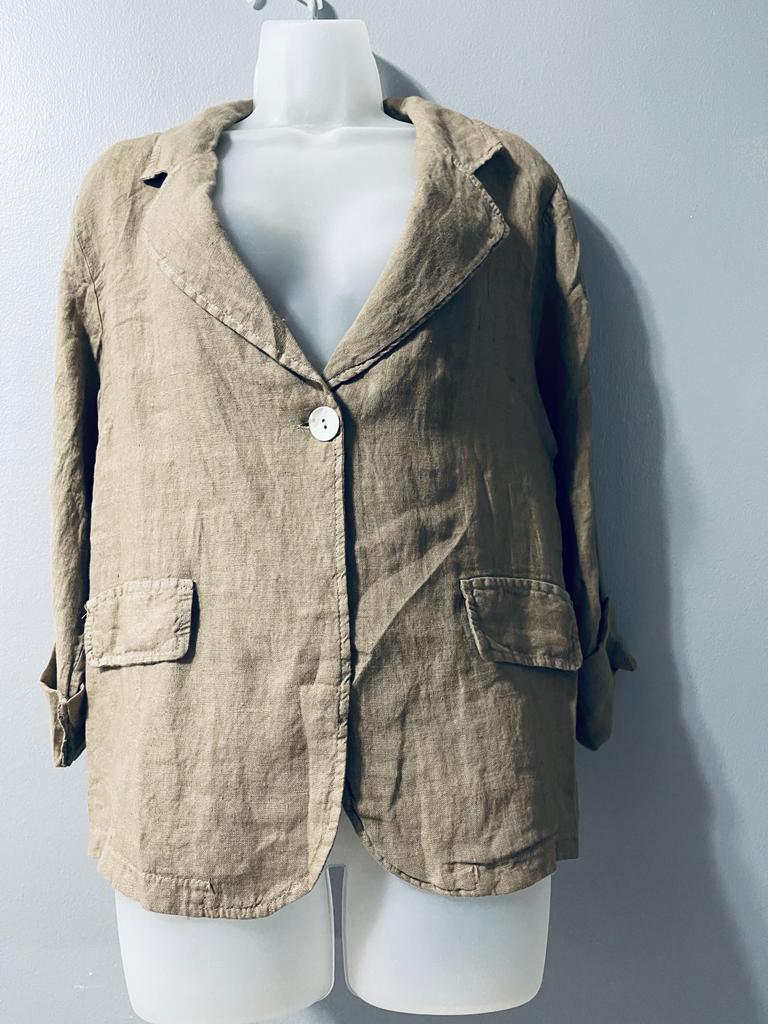 Solid Linen Jacket Top