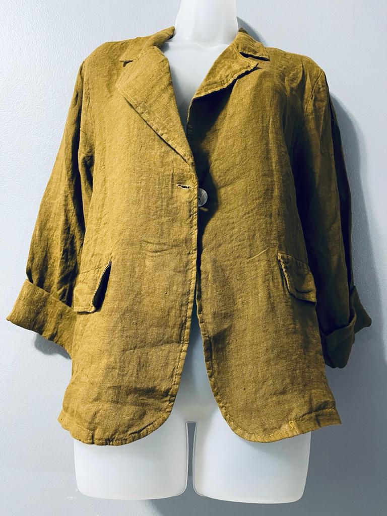 Solid Linen Jacket Top