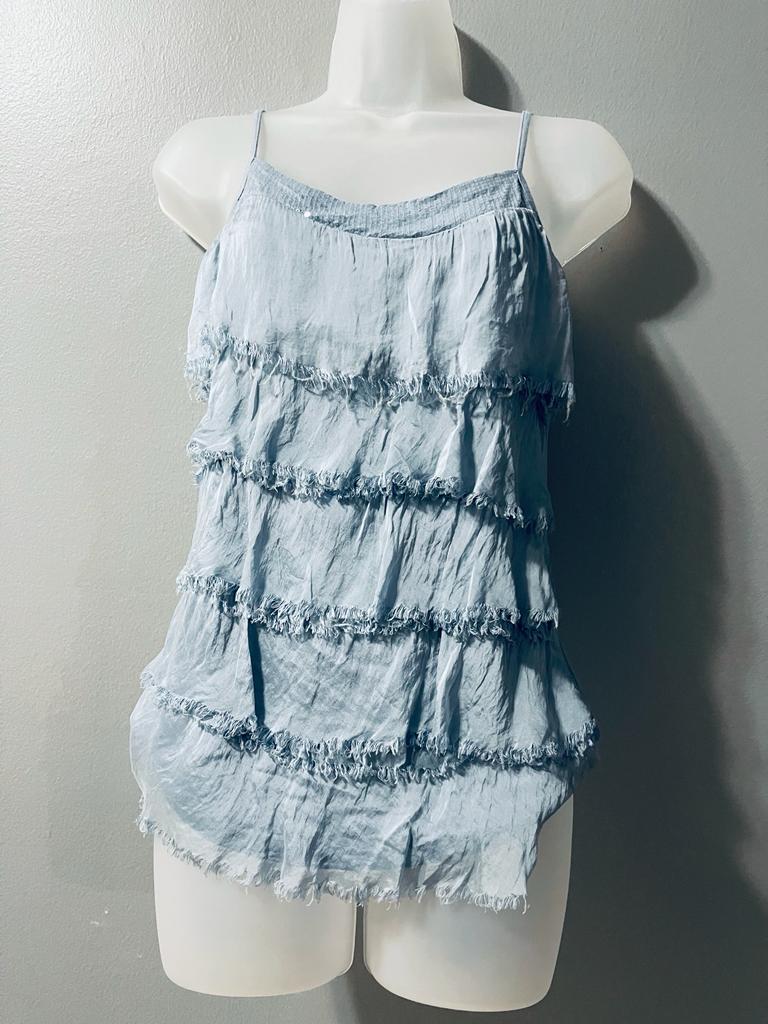 Solid Ruffled Tank