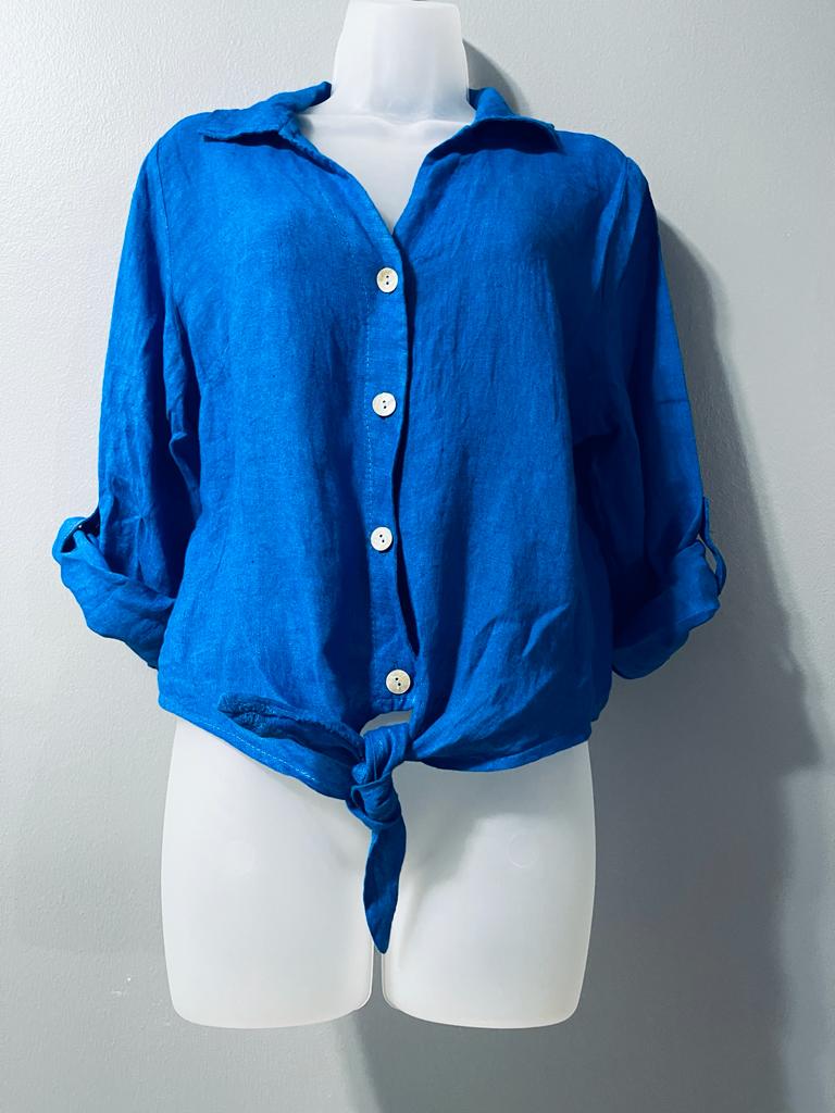 Knotted Linen Shirt