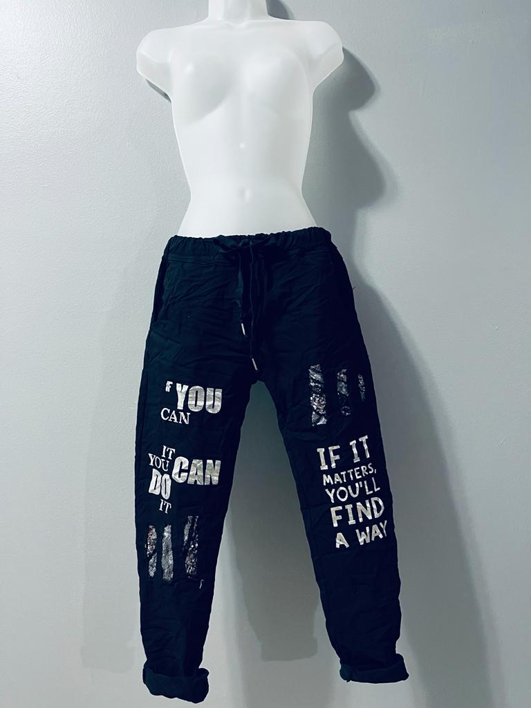 "Find a Way" Lettered Joggers