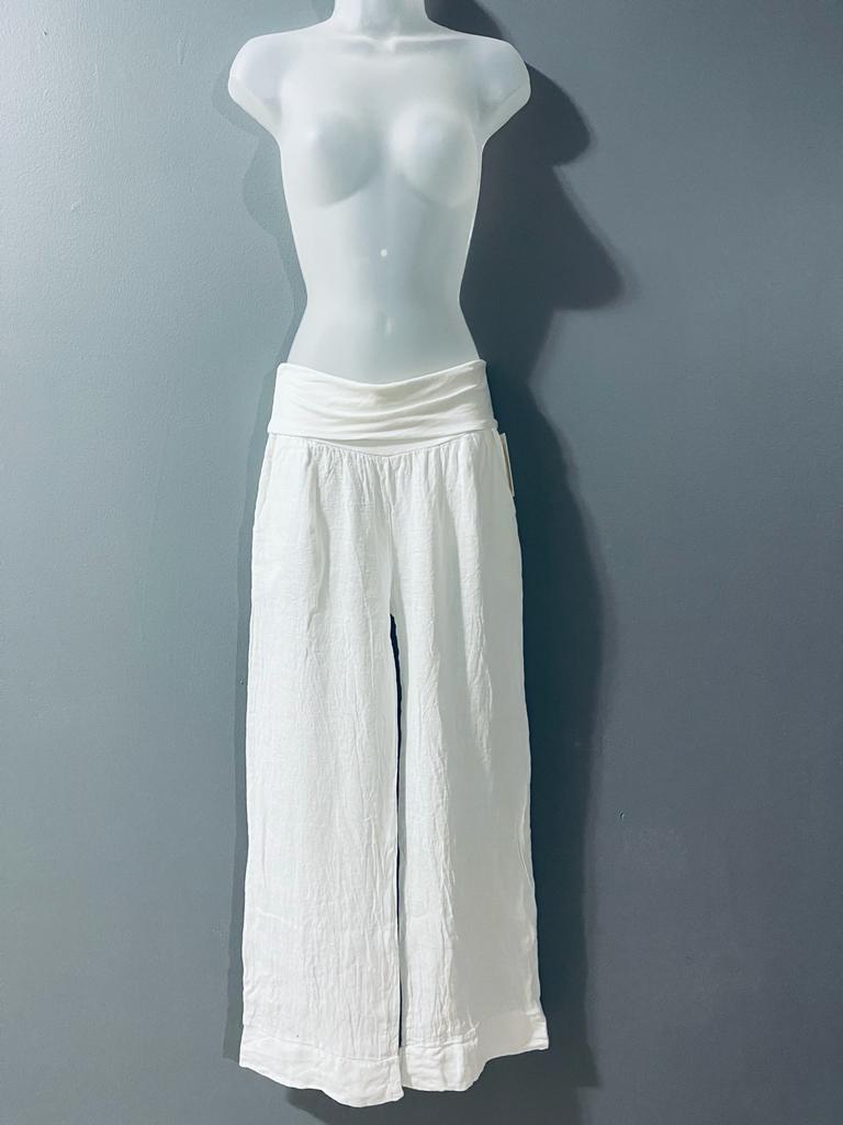 Long Waisted Linen Soft Pants