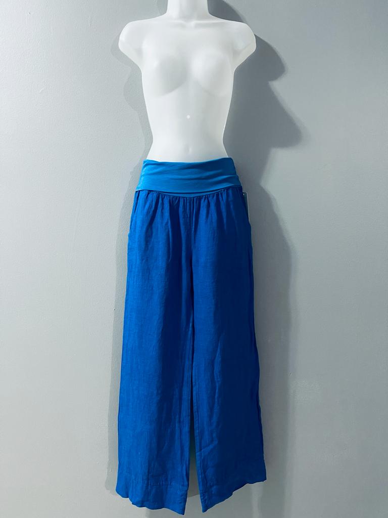 Long Waisted Linen Soft Pants