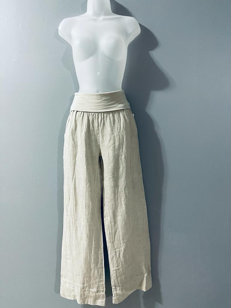 Long Waisted Linen Soft Pants