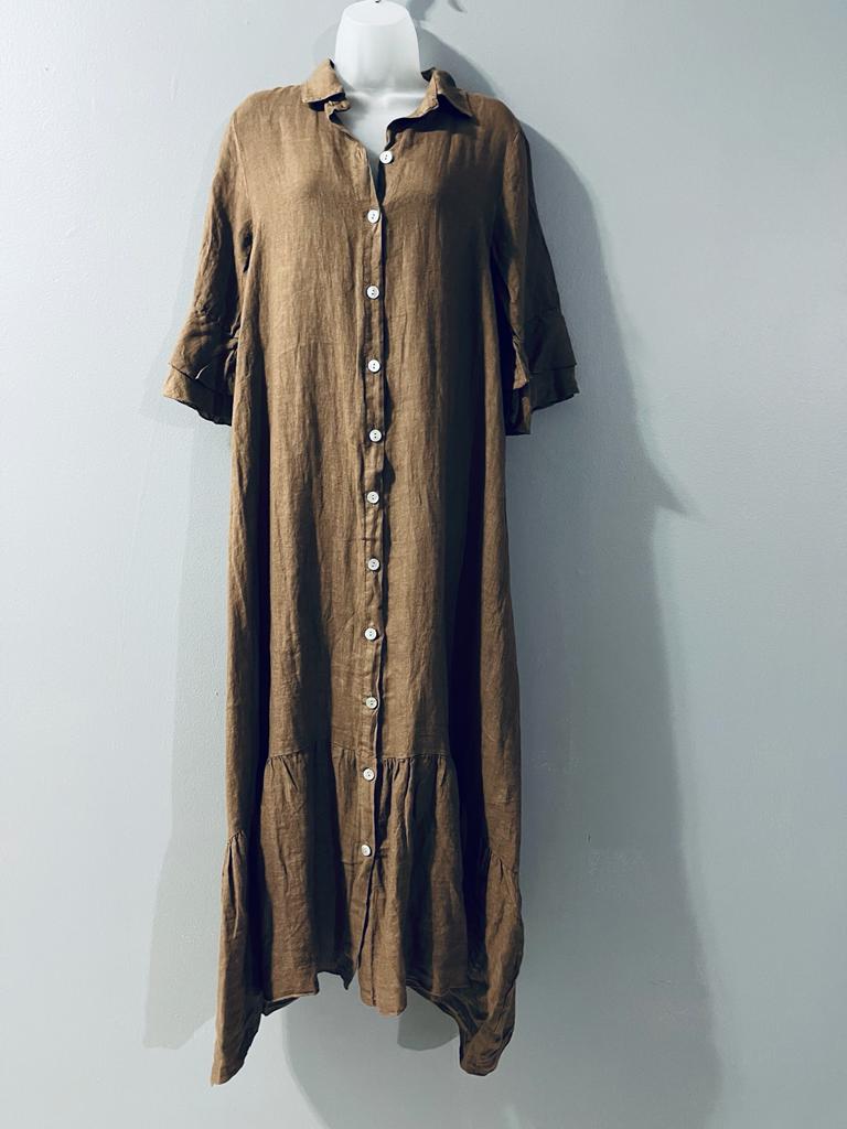 Button Long Dress