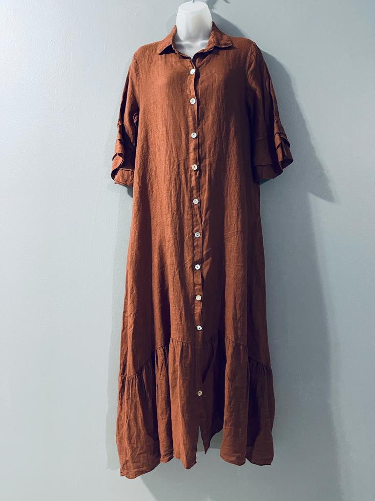 Button Long Dress