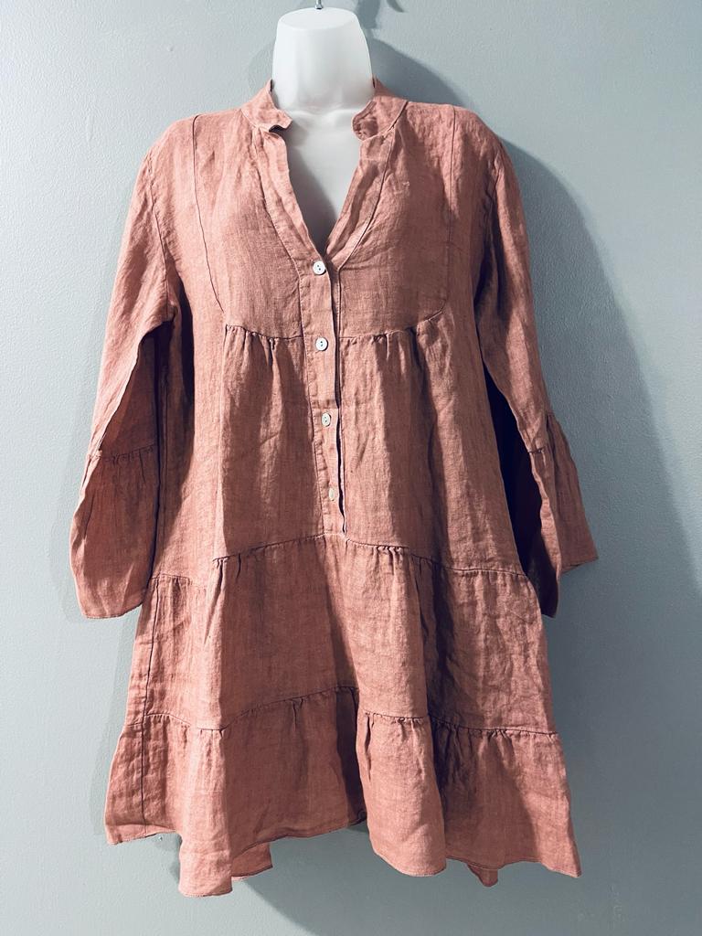 Short Linen Casual Dress